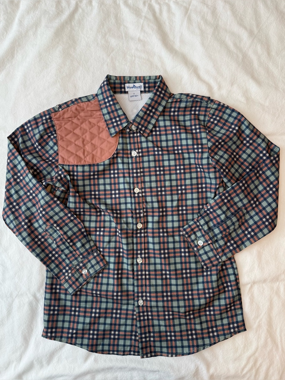 Blue Quail Plaid Button-Down Performance, Hunting Style Shirt